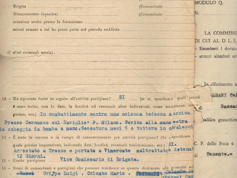  Foglio matricolare di Celeste Albani ASMi, Distretto Militare di Monza, classe 1921, Matricola 22861