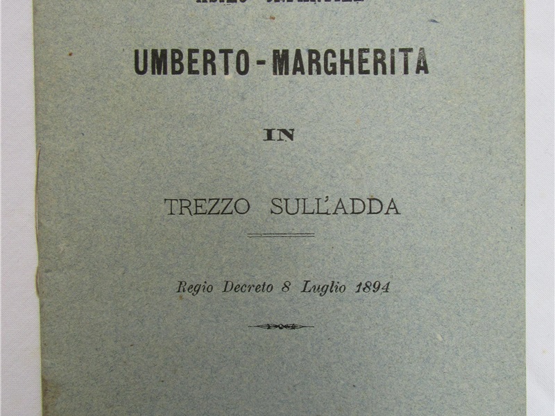 Statuto Asilo Umberto e Margherita, 1894